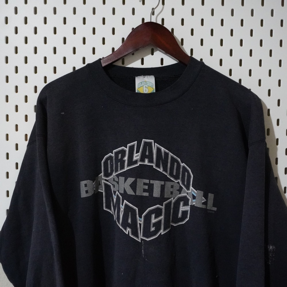 Vintage Orlando Magic Basketball Sweatshirt Golden‎ Court Bill Russell XL - Picture 3 of 9